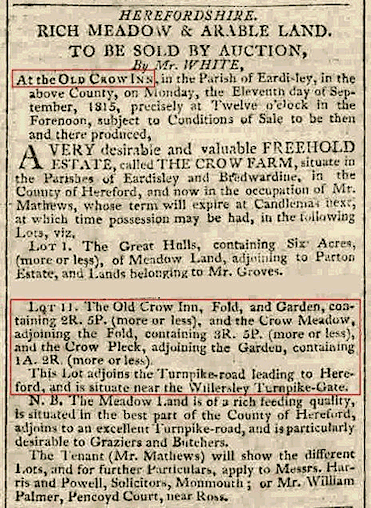 Hereford Journal 30 Aug 1815
