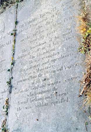 Sir Thomas Bonsall's grave