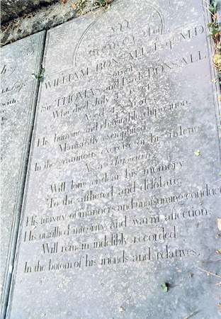 Dr William Bonsall's grave
