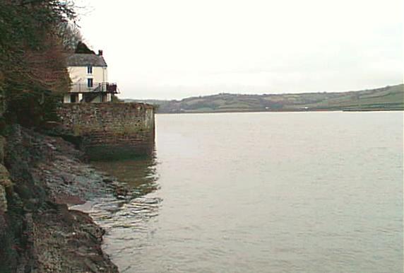 Boathouse and estuary