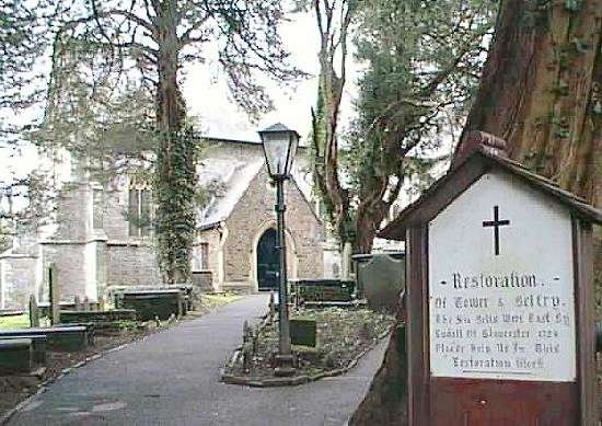 Path through churchyard