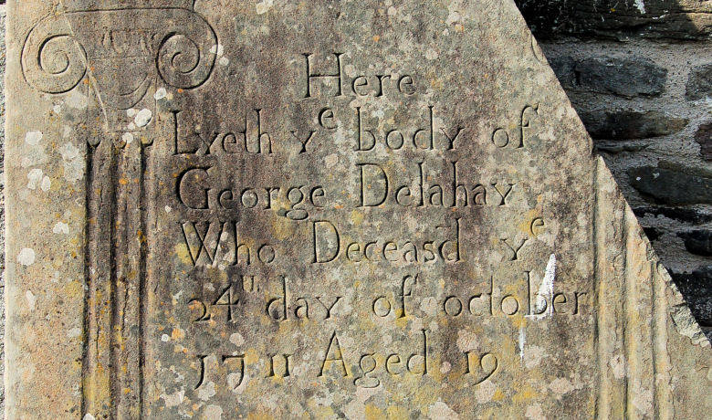 St Eigon's Churchyard, 18C inscription