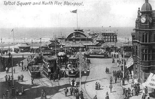 Postcard view of Blackpool